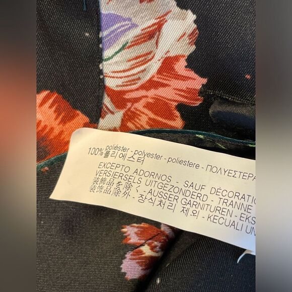 Zara Woman Black Floral Blouse Pajama Style Small - Picture 7 of 7
